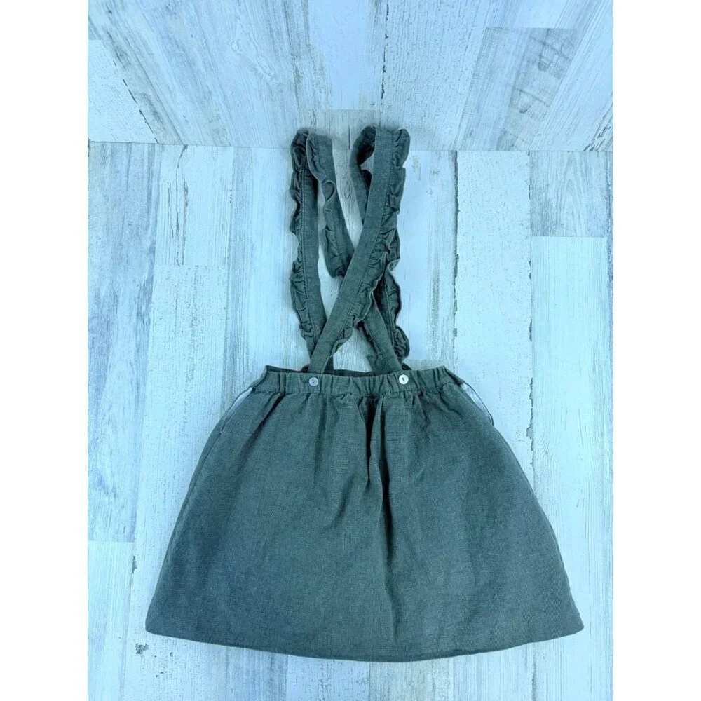 La Coqueta Green Pinafore Skirt Girls Sz 9